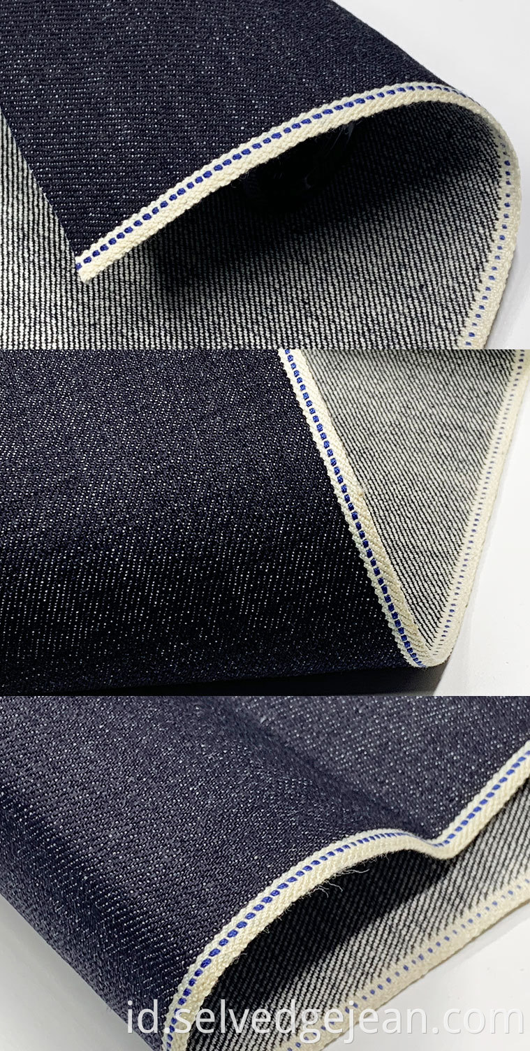 100% Bahan Baku Cotton Vintage 14oz Berat Besar Jepang Relvedge Denim Fabric Untuk Pria Wanita Jaket Jeans Lady